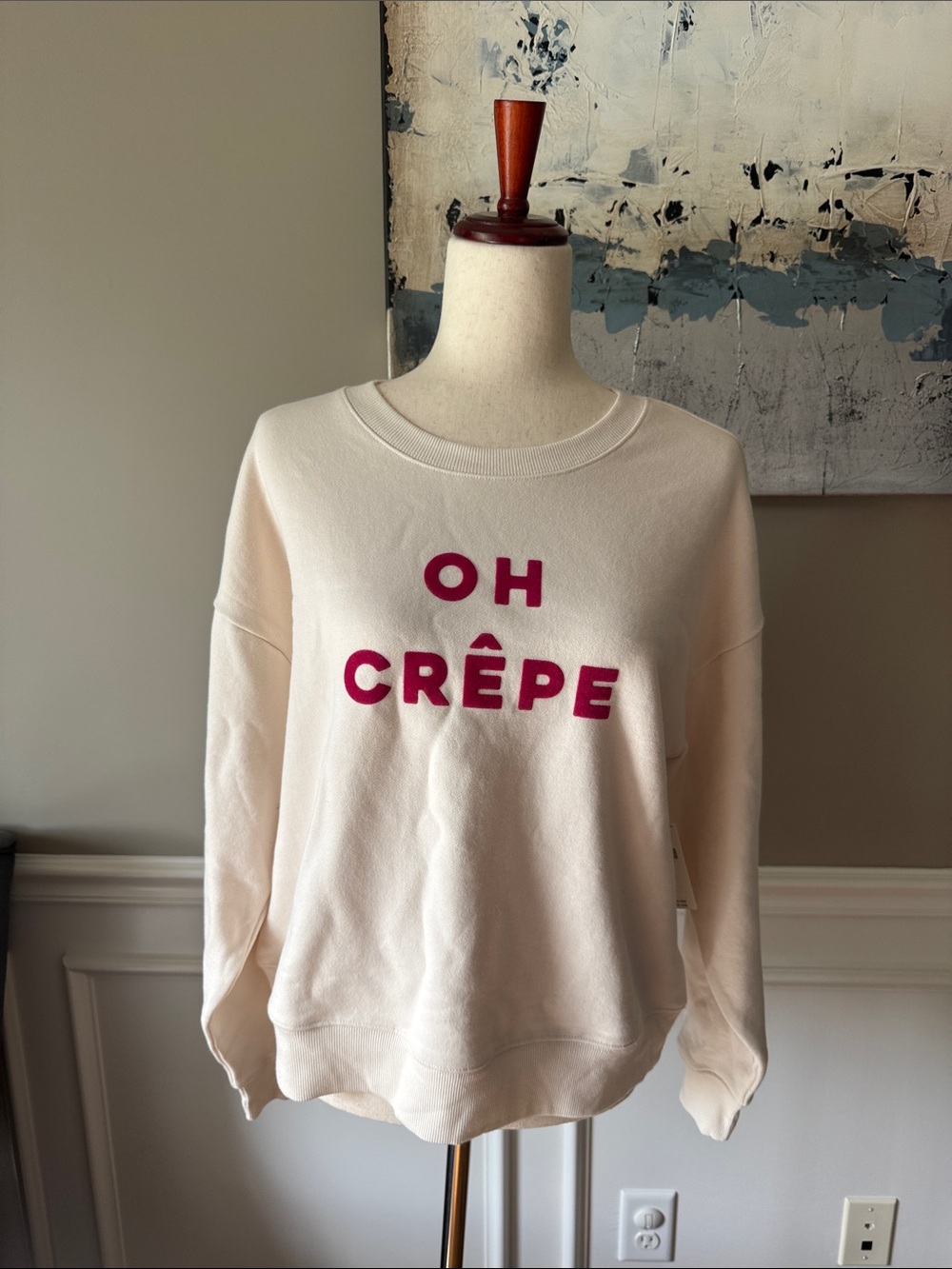 Anthropologie Maeve Oh Crêpe Graphic Sweatshirt - Women's Pullover size XS NWT